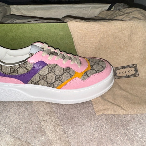 Gucci Women's Pink and Purple Sneakers - Picture 1 of 5